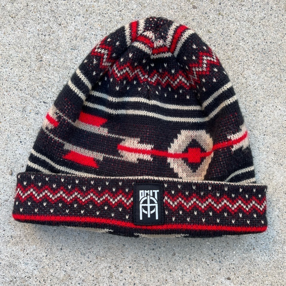 OMIT Beanie Hat Unisex Multicolor One Size Acrylic‎ Southwest Colorblock Tribal